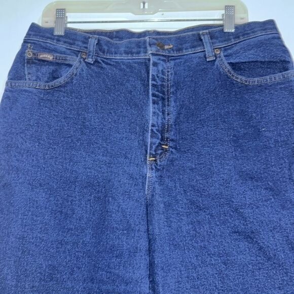 Riders Womens 16 Medium Dark Wash Tapered Leg Denim Jeans - Picture 5 of 9